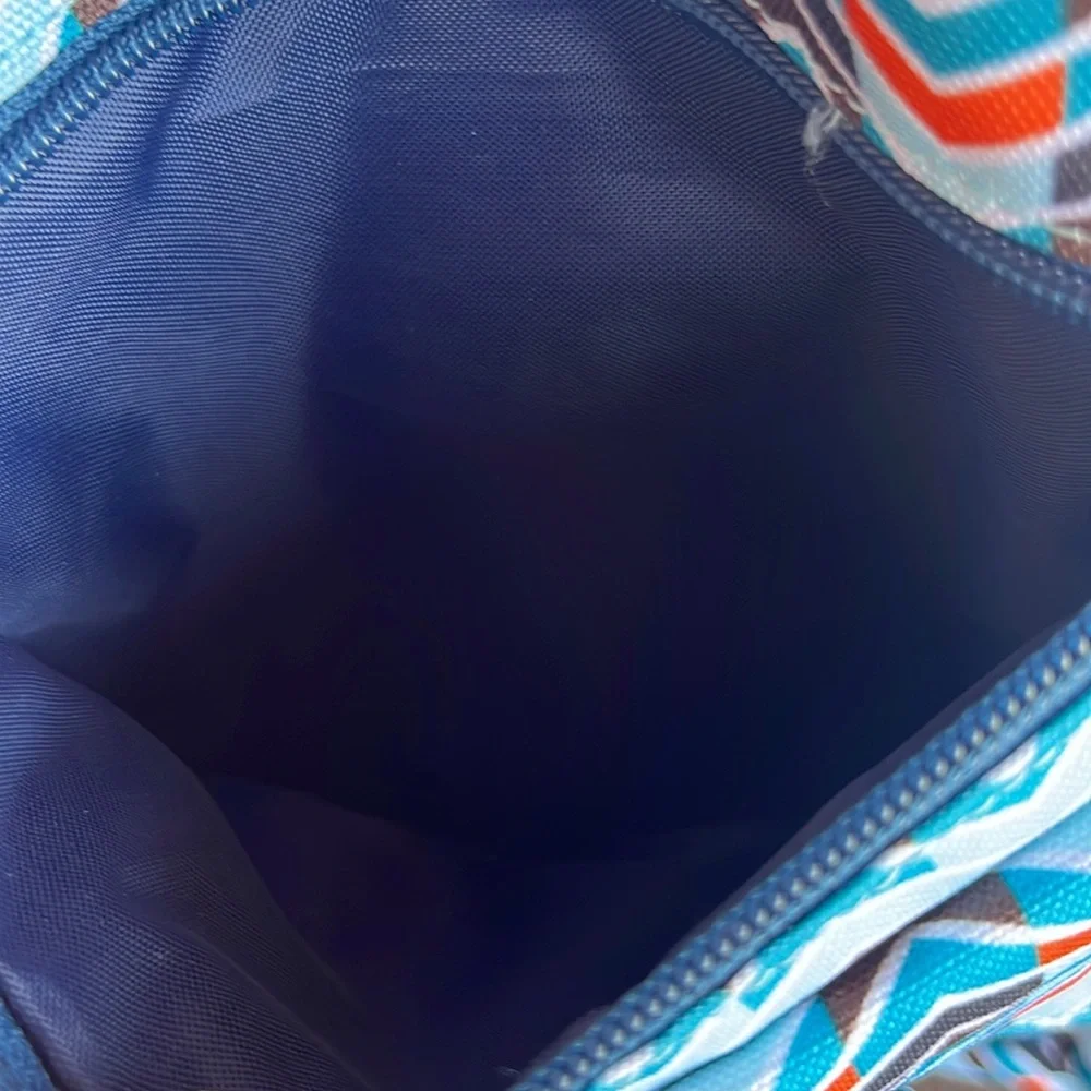 KAVU  Chevron Pattern Bag - Blue and Orange